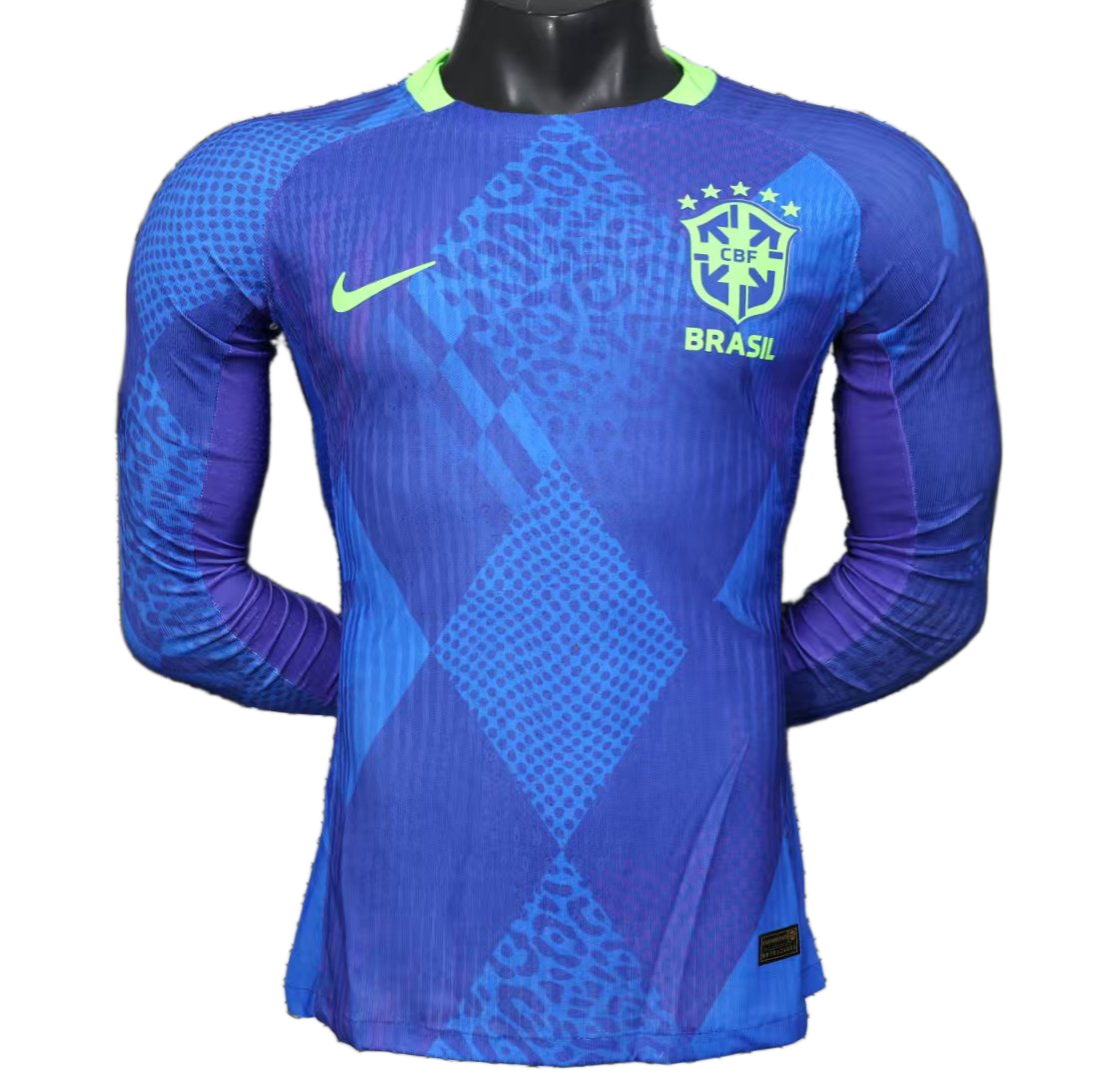 Brazil 2025 Away Jersey – Player Version – Long Sleeve