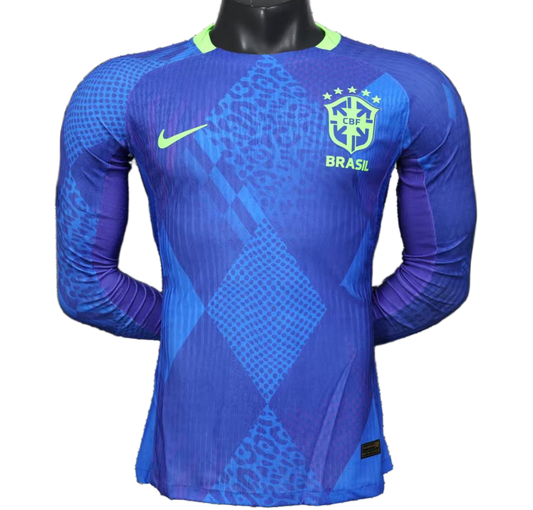 Brazil 2025 Away Jersey – Player Version – Long Sleeve