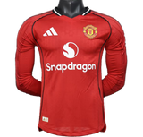 Manchester United 2025/26 Home Jersey – Player Version – Long Sleeve