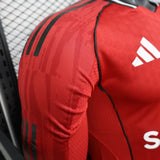 Manchester United 2025/26 Home Jersey – Player Version – Long Sleeve