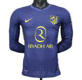 Atlético Madrid 2025/26 Away Jersey – Player Version – Long Sleeve – Blue