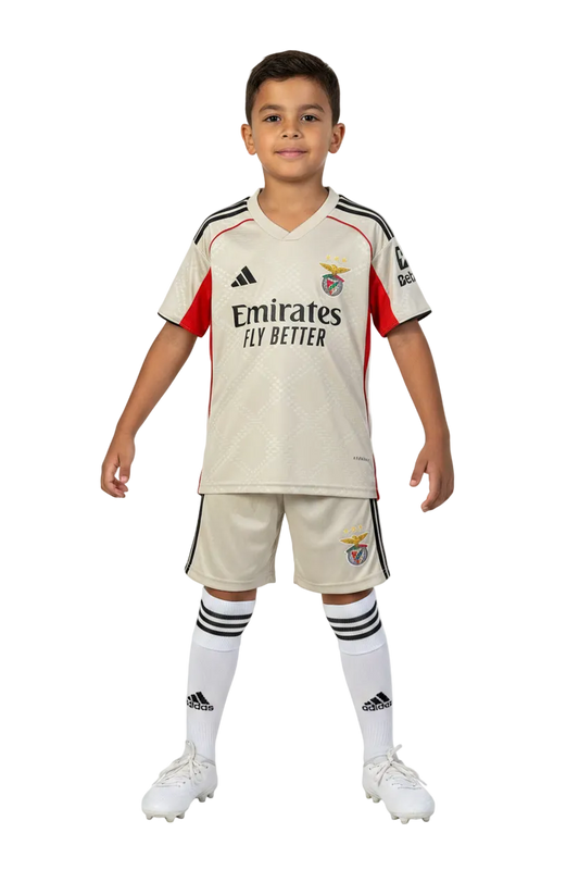 Benfica 2025/26 Away Kids Kit