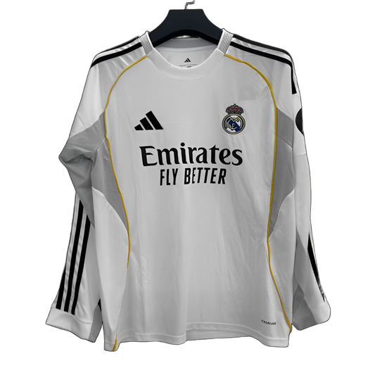 Real Madrid 2025/26 Home Jersey – Long Sleeve