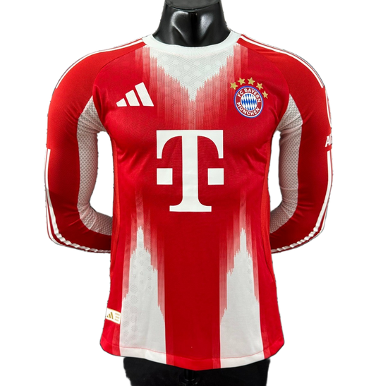 Bayern Munich 2025/26 Home Jersey – Player Version – Long Sleeve