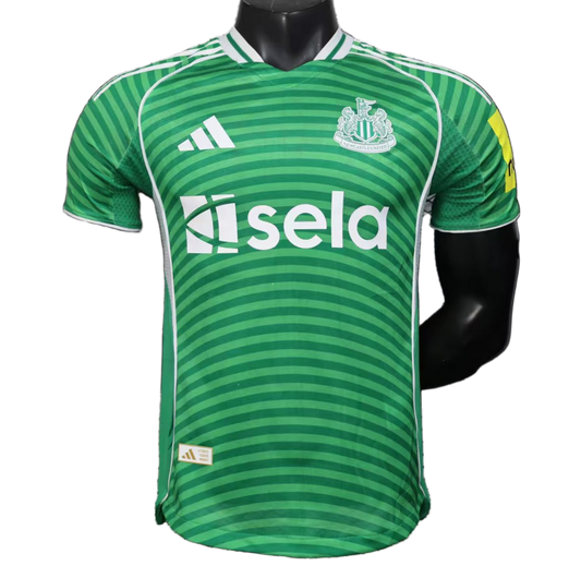 Newcastle United 2025/26 Away Jersey – Player Version – Green