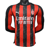 AC Milan 2025/26 Home Jersey – Player Version – Long Sleeve