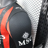 AC Milan 2025/26 Camisola principal – Versão jogador – Manga comprida