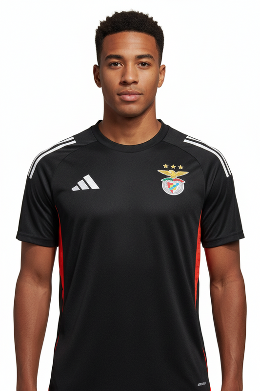 Benfica 2025/26 Pre – Match Training Top – Player Version – Black