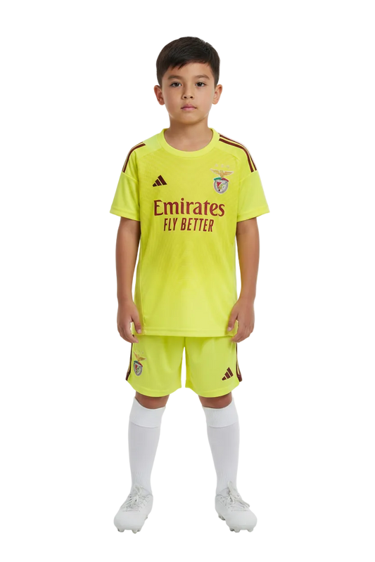 Benfica 2025/26 Goalkeeper Kids Kit – Yellow