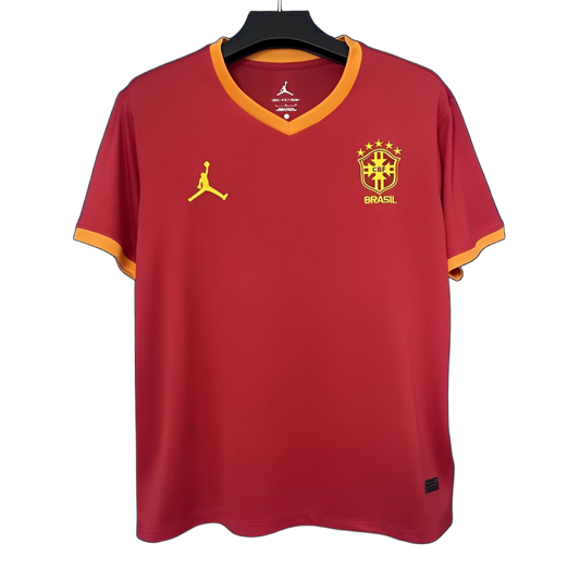 Brazil 2025 Pre – Match Training Top – Player Version – Red