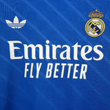 Real Madrid 2025/26 Third Jersey – Long Sleeve – Blue