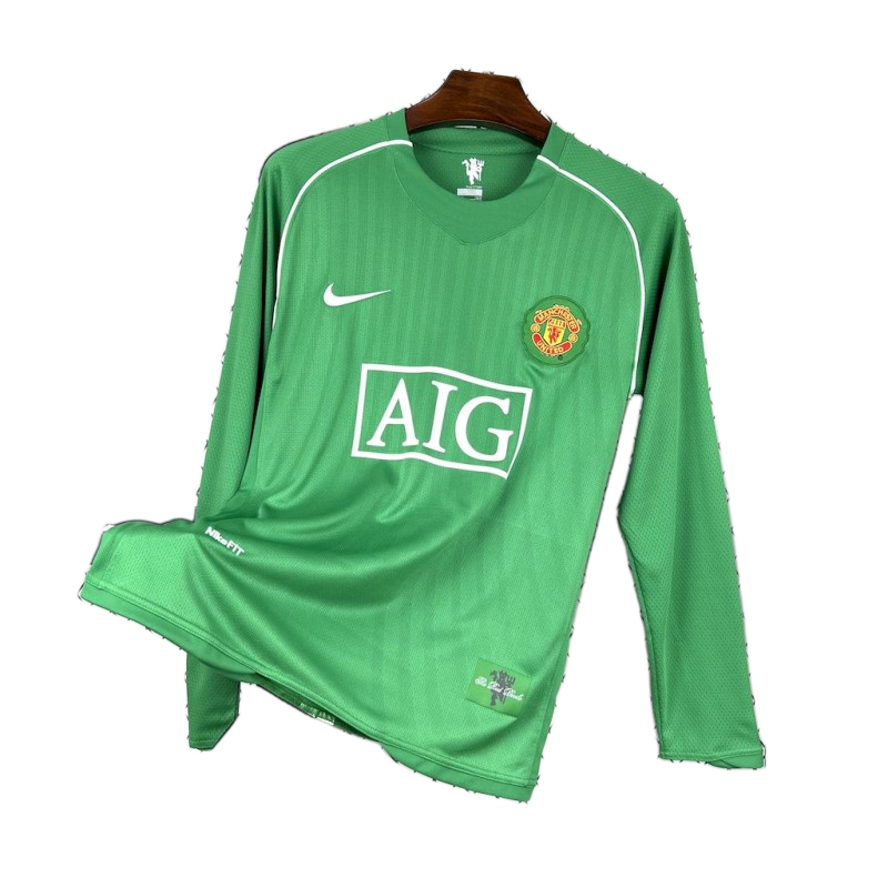 Manchester United 2007/08 Goalkeeper Jersey – Long Sleeve – Retro Version – Green