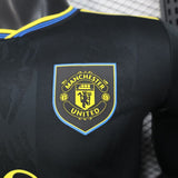 Manchester United 2025/26 Third Jersey – Player Version – Long Sleeve – Black