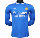 Real Madrid 2025/26 Third Jersey – Player Version – Long Sleeve – Blue