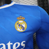 Real Madrid 2025/26 Third Jersey – Player Version – Long Sleeve – Blue