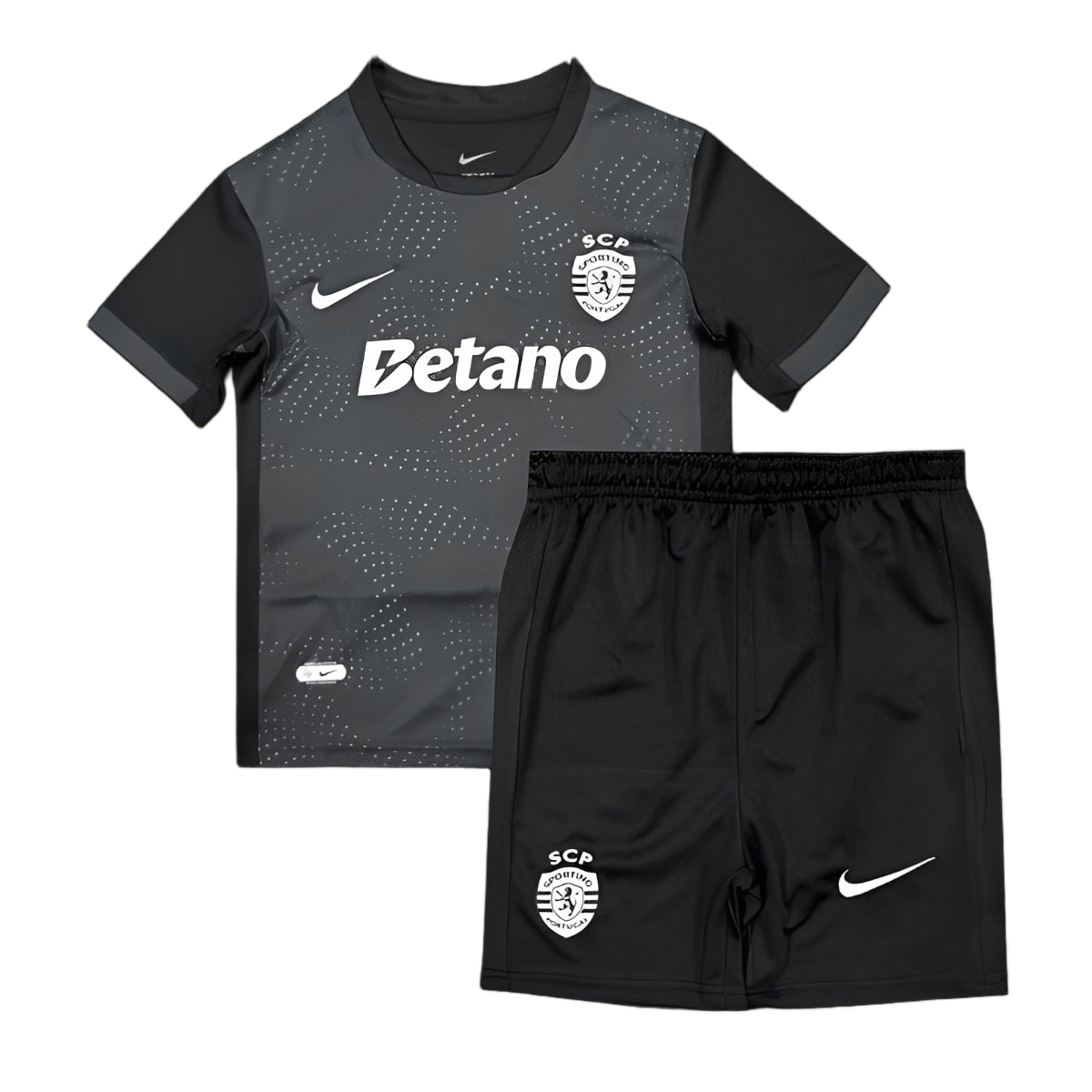 Sporting 2025/26 Fourth Kids Kit – Black