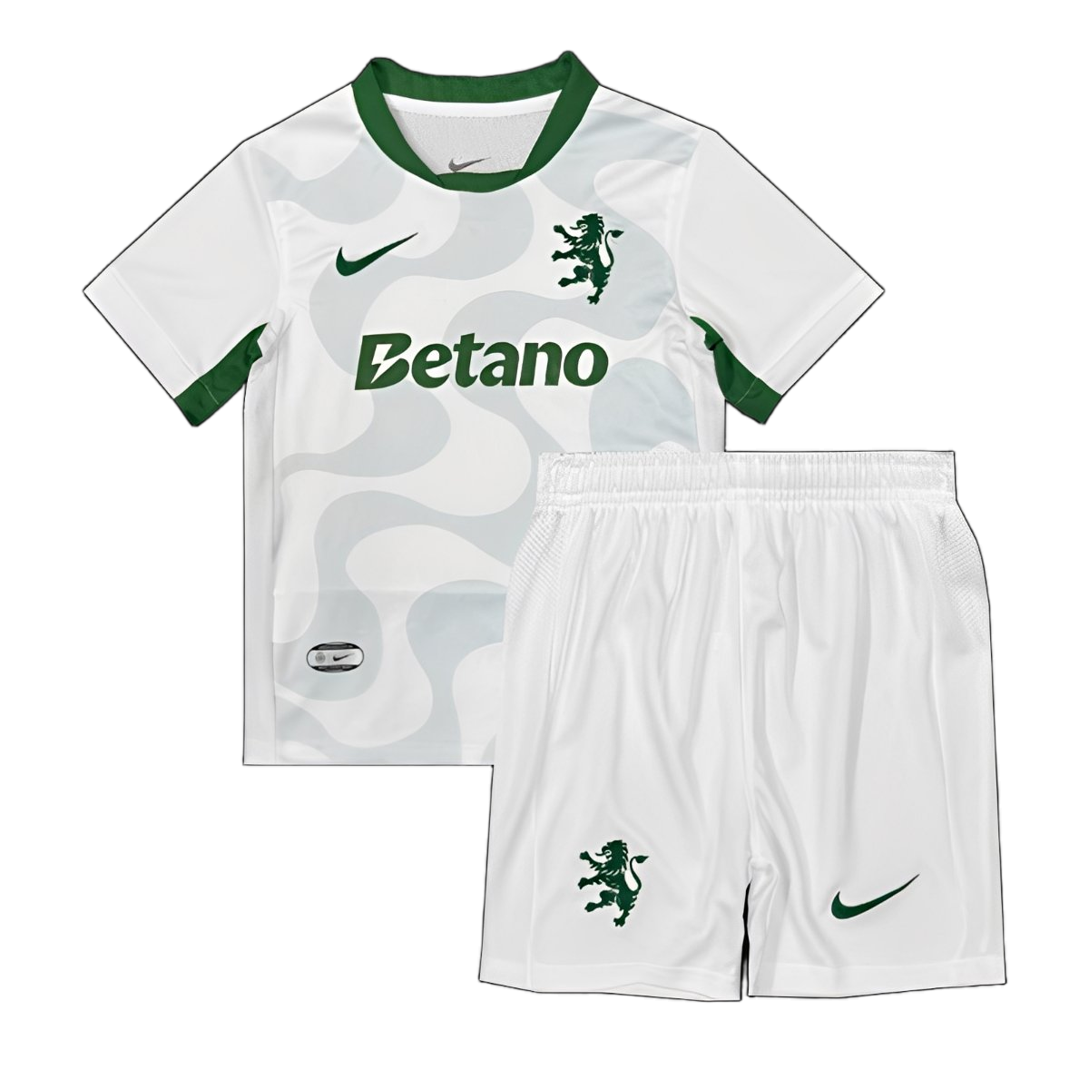 Sporting 2025/26 Away Kids Kit – White