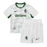 Sporting 2025/26 Away Kids Kit – White