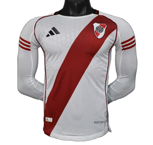 River Plate 2025/26 Home Jersey – Player Version – Long Sleeve