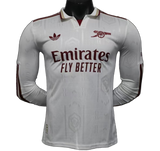 Arsenal 2025/26 Third Jersey – Player Version – Long Sleeve – White