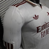 Arsenal 2025/26 Third Jersey – Player Version – Long Sleeve – White