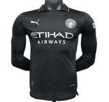Manchester City 2025/26 Away Jersey – Player Version – Long Sleeve – Black