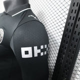 Manchester City 2025/26 Away Jersey – Player Version – Long Sleeve – Black