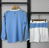Manchester City 2025/26 Home Kids Kit – Long Sleeve