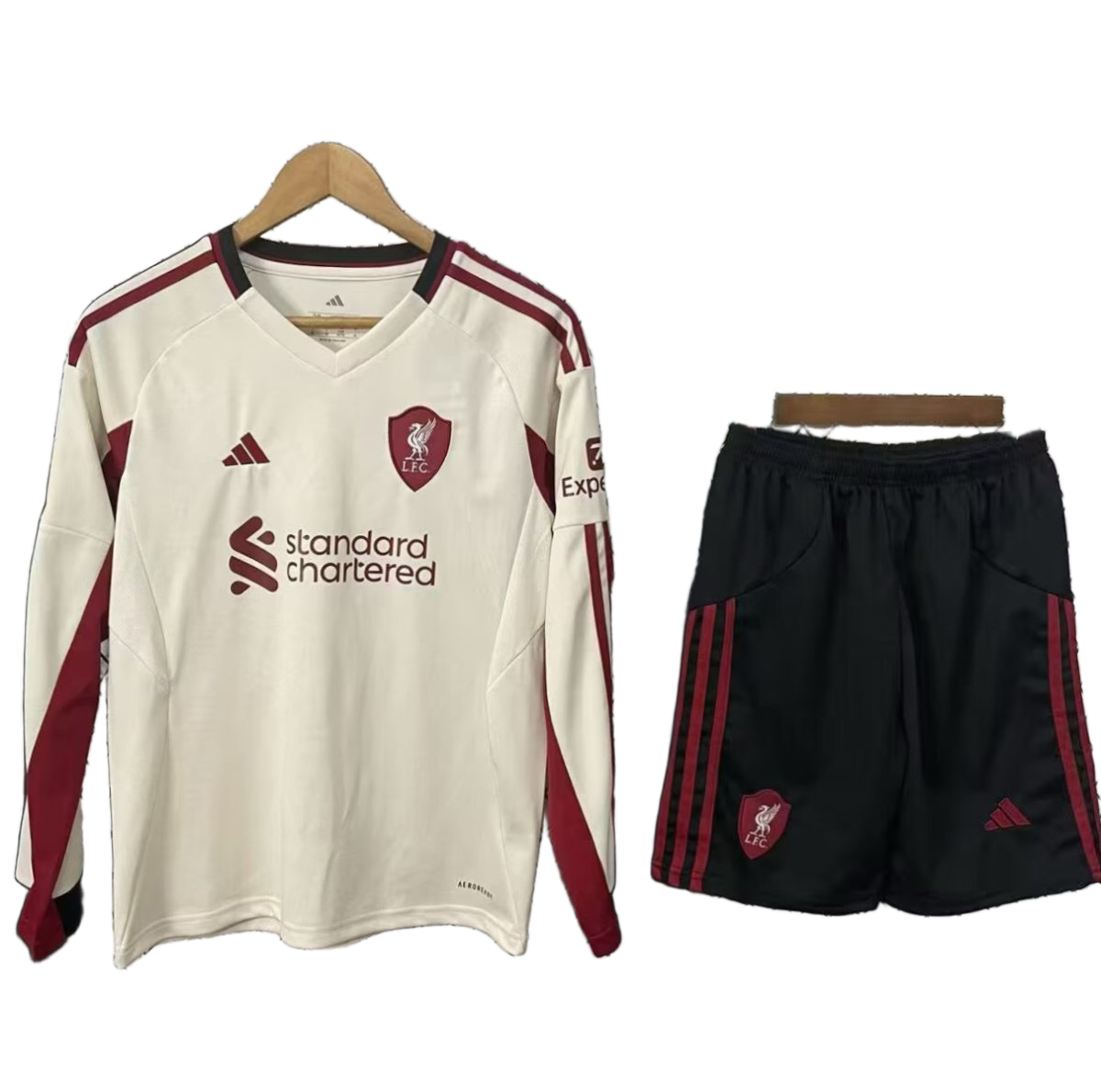 Liverpool 2025/26 Away Kids Kit – Long Sleeve