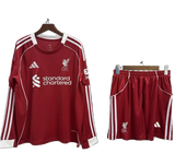 Liverpool 2025/26 Home Kids Kit – Long Sleeve