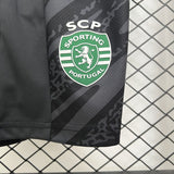 Sporting 2025/26 Goalkeeper Kids Kit – Black