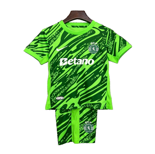 Sporting 2025/26 Goalkeeper Kids Kit – Green