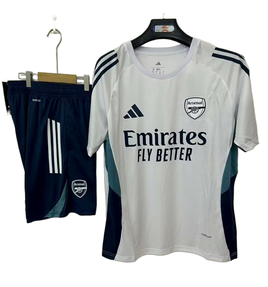 Arsenal 2025/26 Pre – Match Shorts – Player Version – White