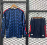 Arsenal 2025/26 Away Kids Kit – Long Sleeve – Blue