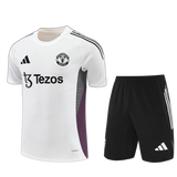 Manchester United 2025/26 Kids Kit – White/Purple