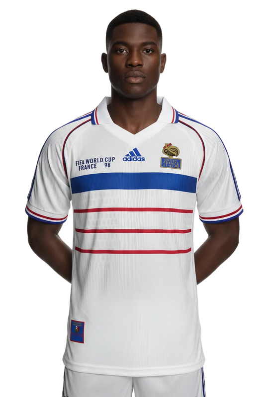 France 1998 Away Jersey – Player Version – Retro Version – White