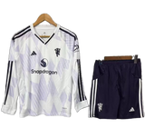 Manchester United 2025/26 Away Kids Kit – Long Sleeve