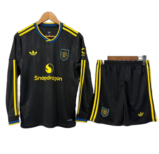 Manchester United 2025/26 Third Kids Kit – Long Sleeve