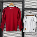 Manchester United 2025/26 Home Kids Kit – Long Sleeve