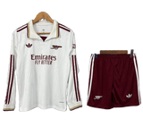 Arsenal 2025/26 Third Kids Kit – Long Sleeve – White