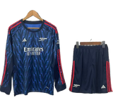 Arsenal 2025/26 Away Kids Kit – Long Sleeve – Navy