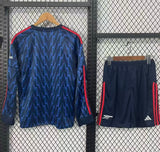 Arsenal 2025/26 Away Kids Kit – Long Sleeve – Navy