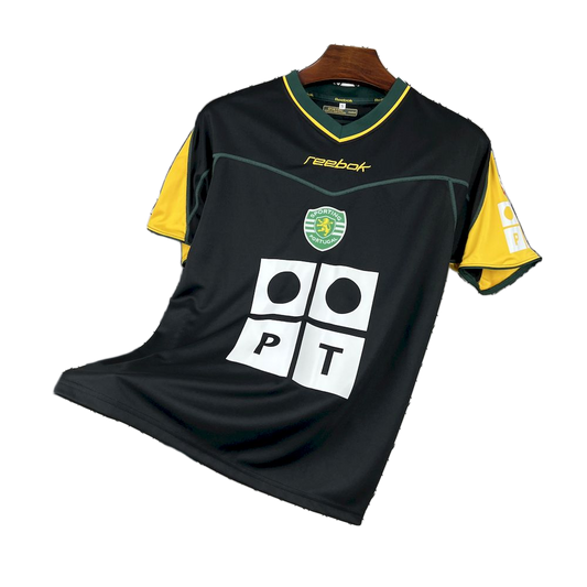 Sporting 2002/03 Away Jersey – Retro Version – Black/Yellow