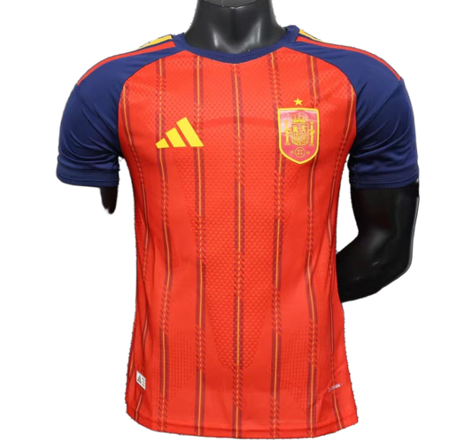 Spain 2026 Home Jersey – Player Version – Red/Navy Vertical Stripes