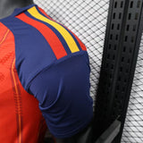Spain 2026 Home Jersey – Player Version – Red/Navy Vertical Stripes
