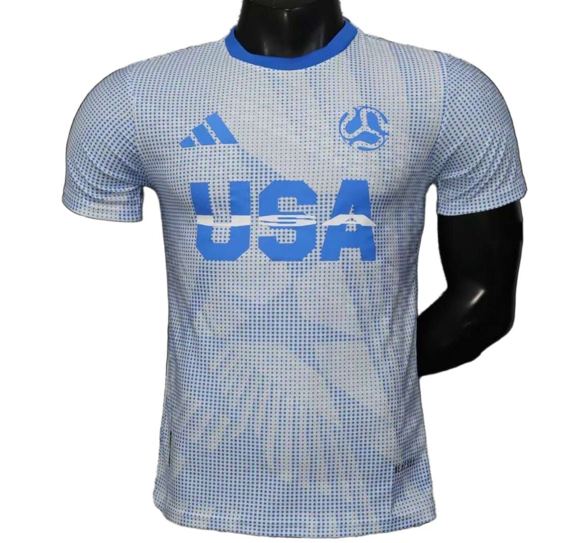 United States 2025 Away Jersey – Player Version – Special Edition – White/Blue