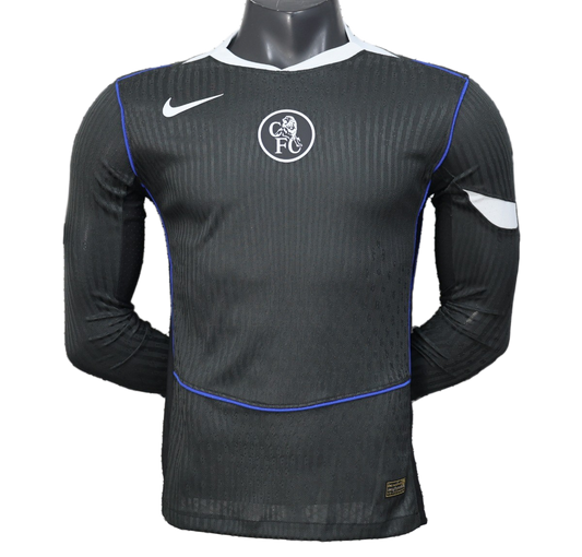 Chelsea 2025/26 Away Jersey – Player Version – Blue/Gray