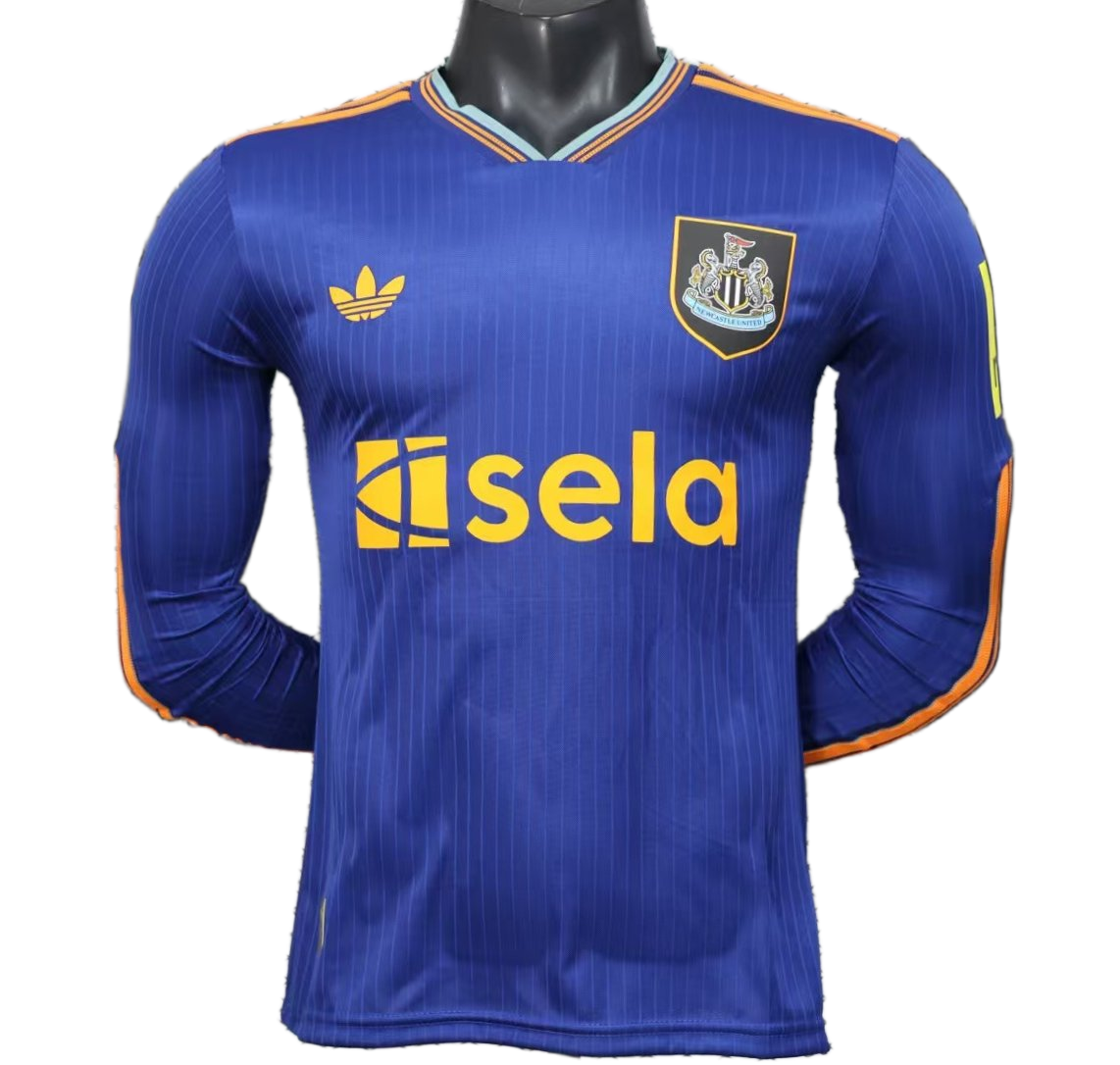 Newcastle United 2025/26 Third Jersey – Player Version – Long Sleeve – Blue
