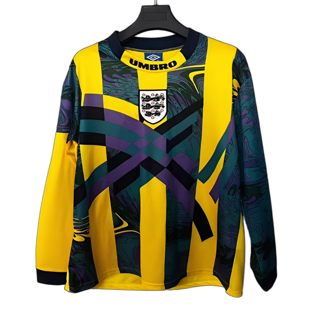 England 1995 Goalkeeper Jersey – Retro Version – Yellow