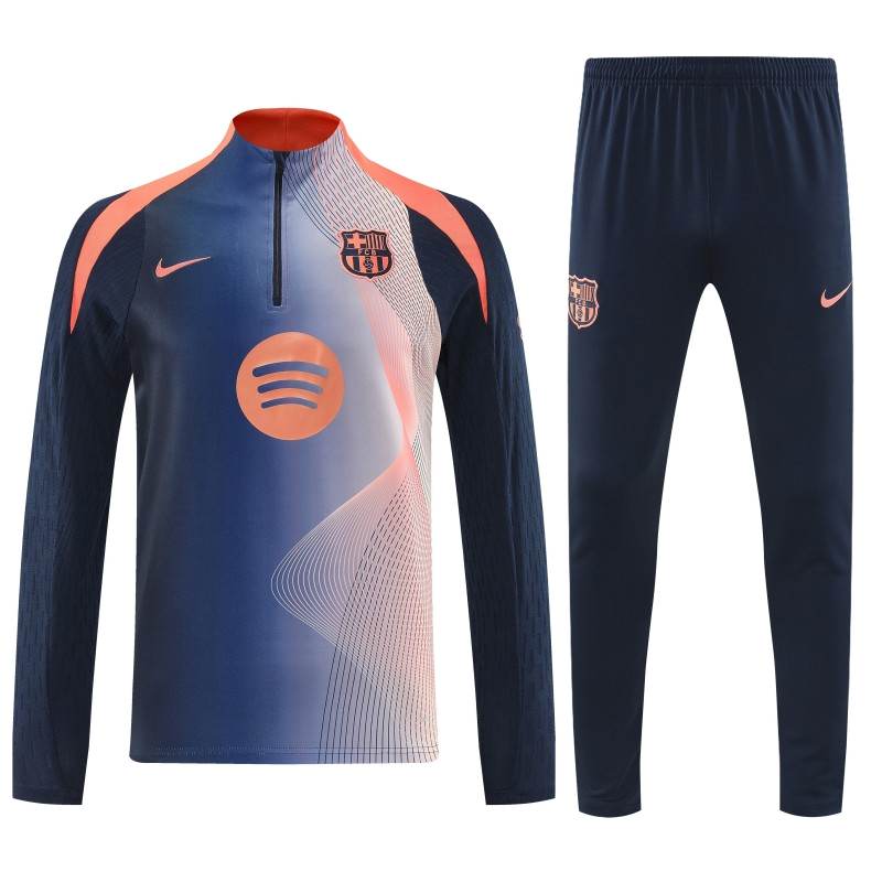 FC Barcelona 2025/26 Training Kids Kit – Blue/Navy/Orange
